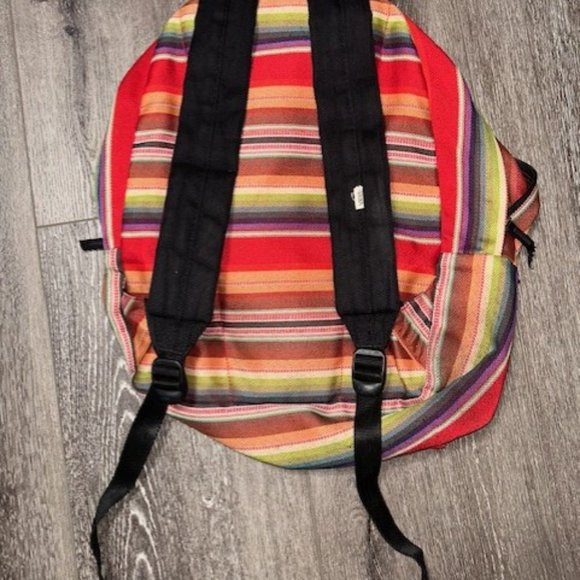 Vans Off The Wall Multi-color Striped Backpack Bag - Picture 6 of 8